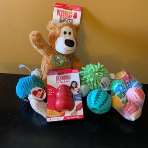 Six great toys for the small to medium sized dog for their toy box !! NWT